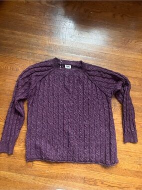 Size large Purple Cable Knit Sweater